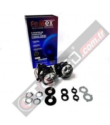 Femex P80 Vidalı Bi-Led Projektör Far İçi Led Mercek 3,0 Inc Çift Lazerli