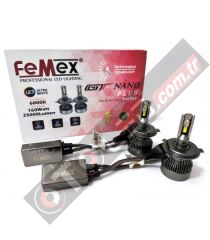 Femex GT Nano Plus Csp LUMILED ROYAL Chipset Radyatör Soğutmalı H4 Led Xenon Far Ampulu