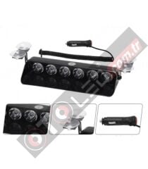 S6 Led Mavi - Kırmızı Çakar Modül Mercekli Çakmaklık Girişli