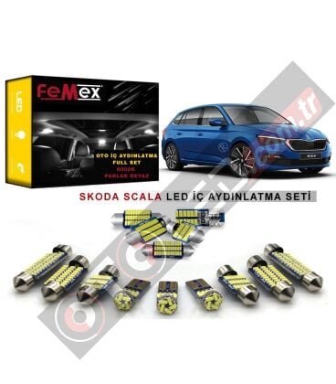 Skoda Scala LED İç Aydınlatma Ampul Seti FEMEX Parlak Beyaz