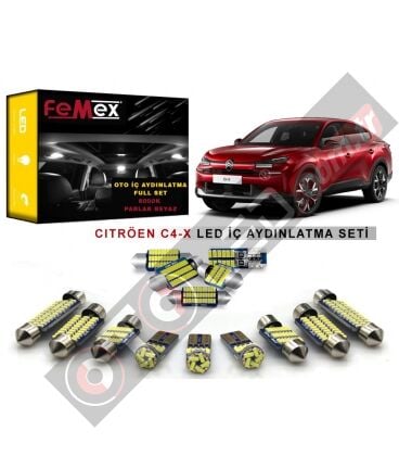 Citröen C4-X LED İç Aydınlatma Ampul Seti FEMEX Parlak Beyaz