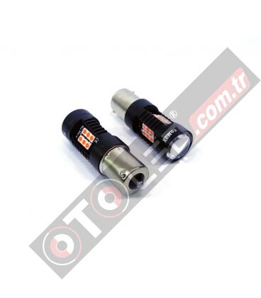 FEMEX Platinum P21W 1156 Tek Duy Dipli BA15S Soketli Led Ampul Kırmızı Mercekli Ultra Parlak