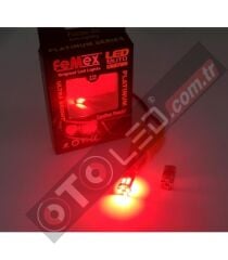 FEMEX T10 W5W 3030 Chip 12smd Kırmızı Led Ampul