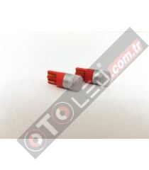 FEMEX T10 W5W 1smd 3030 Chipset Mini Kırmızı Led Ampul Aktif Canbus