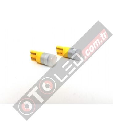 FEMEX T10 W5W 1smd 3030 Chipset Mini Turuncu Led Ampul Aktif Canbus