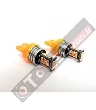 FEMEX T20 7440/7443 Tek Duy / Çift Duy Led Ampul Turuncu Parlak