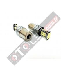 P21W 1156 Tek Duy BA15S Soket Led Ampul Beyaz 3030 Chip Parlak