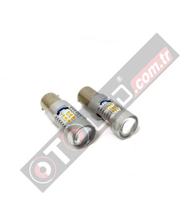 FEMEX Platinum P21W 1156 15W Tek Duy Led Ampul Turuncu Mercekli Ultra Parlak