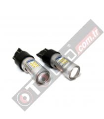 FEMEX Platinum T20 7440/7443 15W Tek Duy / Çift Duy Led Ampul Turuncu Mercekli Ultra Parlak