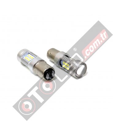 FEMEX Platinum P21W 1157 15W Çift Duy Led Ampul Beyaz Mercekli Ultra Parlak