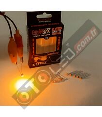 FEMEX Premium 10'lu İnce Bacaklı Kıl Led 3030 Chipset 1smd Mini Led Ampul Turuncu