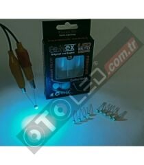 FEMEX Premium 10'lu İnce Bacaklı Kıl Led 3030 Chipset 1smd Mini Led Ampul Turkuaz