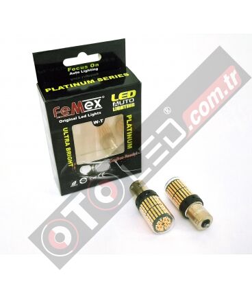 FEMEX Platinum P21W 1156 9W Tek Duy Led Ampul Turuncu 4014 Chip 144smd Ultra Parlak