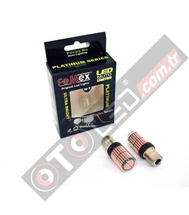 FEMEX Platinum P21W 1156 9W Tek Duy Led Ampul Kırmızı 4014 Chip 144smd Ultra Parlak