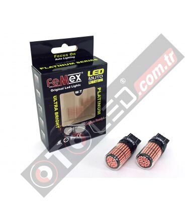 FEMEX Platinum T20 7440/7443 9W Tek Duy / Çift Duy Led Ampul Kırmızı 4014Chip 144smd Ultra Parlak