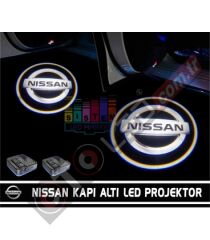 Nissan Araçlar İçin Mesafe Sensörlü  Fotoselli Pilli Yapıştırmalı Kapı Altı Led Logo