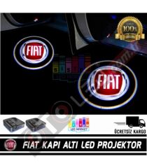 Fiat Araçlar İçin Mesafe Sensörlü  Fotoselli Pilli Yapıştırmalı Kapı Altı Led Logo