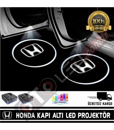 Honda Araçlar İçin Mesafe Sensörlü  Fotoselli Pilli Yapıştırmalı Kapı Altı Led Logo
