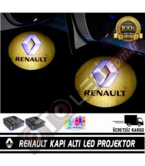 Renault Araçlar İçin Mesafe Sensörlü  Fotoselli Pilli Yapıştırmalı Kapı Altı Led Logo