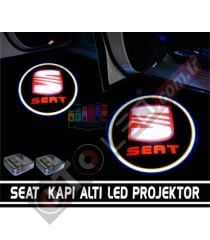 SEAT Mesafe Sensörlü  Fotoselli Pilli Yapıştırmalı Kapı Altı Led Logo