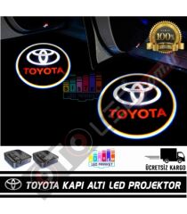 Toyota Araçlar İçin Mesafe Sensörlü  Fotoselli Pilli Yapıştırmalı Kapı Altı Led Logo