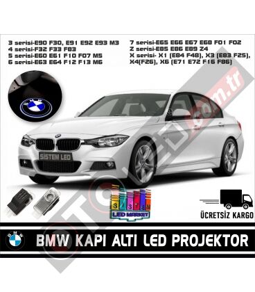 BMW Araçlar İçin Orjinal Geçmeli Soketli Kapı Altı Led Logo