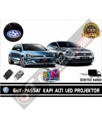 Volkswagen Passat Golf 7 Araçlar İçin Orjinal Geçmeli Soketli Kapı Altı Led Logo
