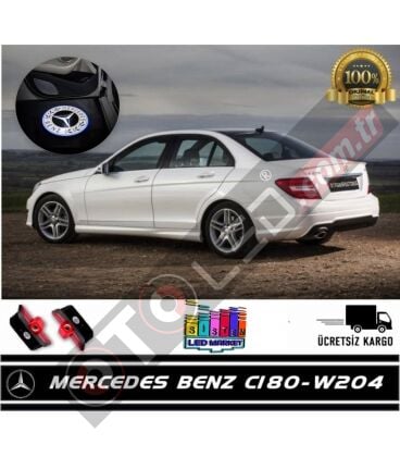Mercedes C180 W204 Araçlar İçin Orjinal Geçmeli Soketli Kapı Altı Led Logo