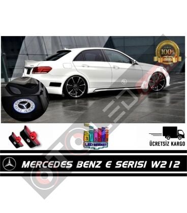 Mercedes E Serisi W212 Araçlar İçin Orjinal Geçmeli Soketli Kapı Altı Led Logo