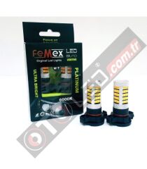 Sis Led Ampul PSX24W H16 2835 Chip Led Ampul Turuncu 66smd Ultra Parlak