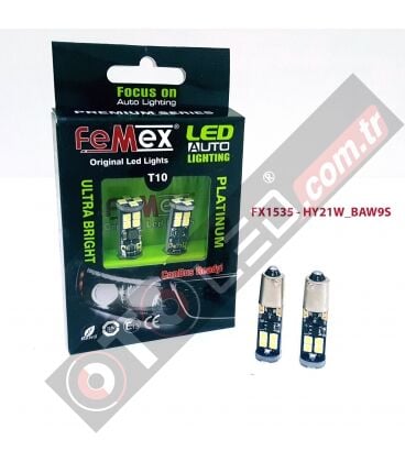 FEMEX Platinum H21W BAW9S 12Ledli Beyaz Led Ampul