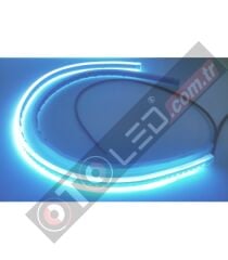 Selamlamalı Far Kaşı Gündüz Ledi Audi Stil Kayar Sinyalli Flexible Neon Led Turkuaz-Sarı 60cm