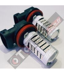 FEMEX Sis Led Ampul H8/11 2835 Chip Led Ampul Turkuaz 66smd Ultra Parlak Mercekli