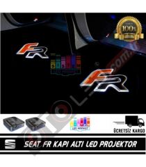 Seat FR  Araçlar İçin Mesafe Sensörlü  Fotoselli Pilli Yapıştırmalı Kapı Altı Led Logo