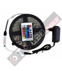 RGB LED Kumandalı İç / Dış Mekan 5 Metre Silikonlu Şerit Led 220V