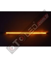OFF ROAD Çakarlı Led Koyu TURUNCU Renk 24 Modlu Kumandalı 56cm