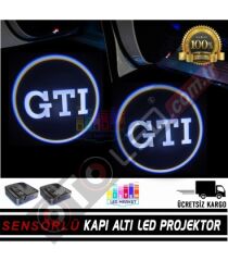 Volkswagen GTI Mesafe Sensörlü  Fotoselli Pilli Yapıştırmalı Kapı Altı Led Logo
