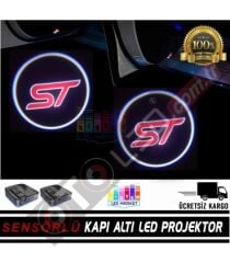 Ford ST Mesafe Sensörlü  Fotoselli Pilli Yapıştırmalı Kapı Altı Led Logo
