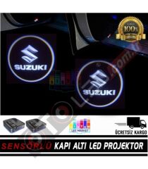 Suzuki Mesafe Sensörlü  Fotoselli Pilli Yapıştırmalı Kapı Altı Led Logo