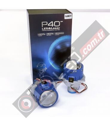 Femex P40 Bi-Led Projektör Far İçi Led Mercek 3,0 Inc Kısa Uzun Birlikte