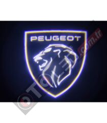 Yeni Peugeot Araçlar İçin Mesafe Sensörlü  Fotoselli Pilli Yapıştırmalı Kapı Altı Led Logo