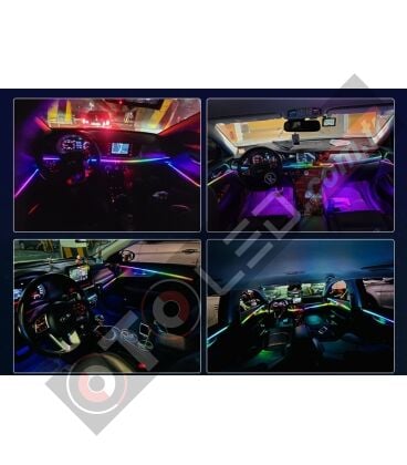 İç Ambiyans Android/ios Kontrollü High Power COLORFULL Led Slim Fiber