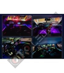 İç Ambiyans Android/ios Kontrollü High Power COLORFULL Led Slim Fiber