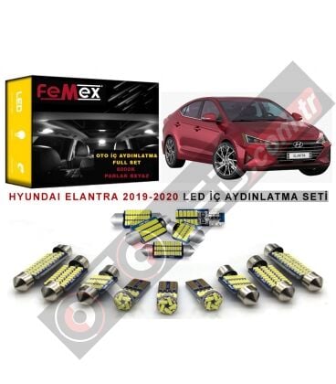 Hyundai Elantra 2019-2020 LED İç Aydınlatma Ampul Seti FEMEX Parlak Beyaz