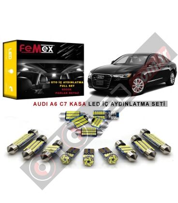Audi A6 C7 Kasa LED İç Aydınlatma Ampul Seti FEMEX Parlak Beyaz