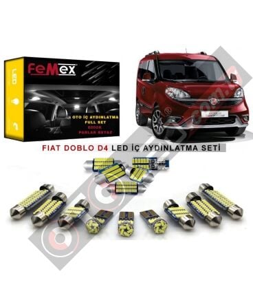 Fiat Doblo D4 LED İç Aydınlatma Ampul Seti FEMEX Parlak Beyaz