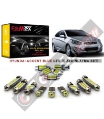 Hyundai Accent Blue LED İç Aydınlatma Ampul Seti FEMEX Parlak Beyaz