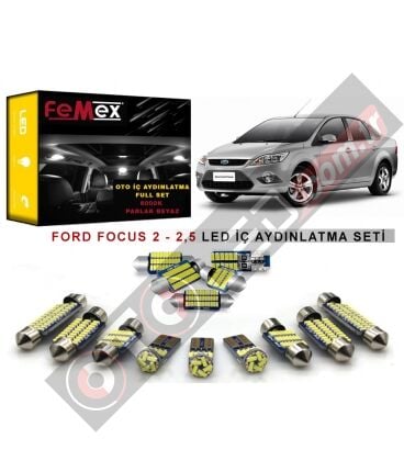 Ford Focus 2 -2,5 LED İç Aydınlatma Ampul Seti FEMEX Parlak Beyaz