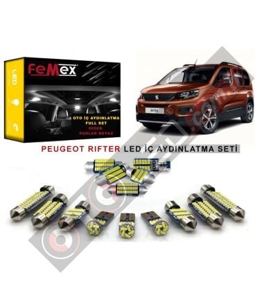 Peugeot Rifter Araçlar için LED İç Aydınlatma Ampul Seti FEMEX Parlak Beyaz