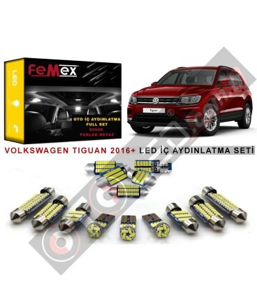 Volkswagen Tiguan 2016+ LED İç Aydınlatma Ampul Seti FEMEX Parlak Beyaz